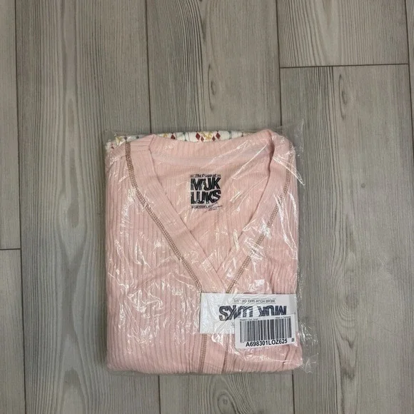 NEW MUK LUKS Butter Knit Western Prairie Pajama Set Women's Small Button Front - Picture 1 of 9